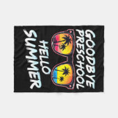 Couverture Polaire Goodbye Preschool Graduation Tee Teachers Kids Hel (Devant (Horizontal))