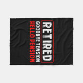 Couverture Polaire Goodbye Tension Hello Pension Funny Retirement 202 (Devant (Horizontal))