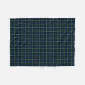 Couverture Polaire Gordon Clan Royal Blue et Green Tartan (Devant (Horizontal))