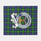 Couverture Polaire Gordon Moderne Clan Badge Tartan Plaid (Devant (Horizontal))