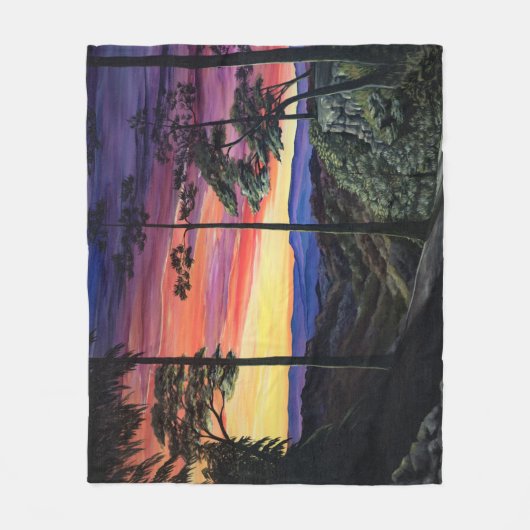 Couverture Polaire Gorge au coucher du soleil (Devant)