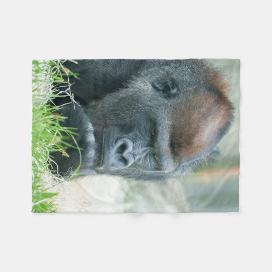 Couverture Polaire Gorilla dans la pensée (Devant (Horizontal))