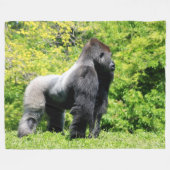 COUVERTURE POLAIRE GORILLA EN ARGENT GRAND (Devant (Horizontal))