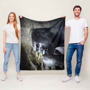 Couverture Polaire Gorille de Silverback dans la pensée profonde