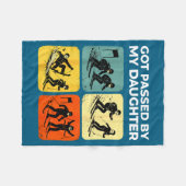 Couverture Polaire Got Ped By My Daughter Funny Retro Skiing  (Devant (Horizontal))