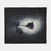 Couverture Polaire Goth Black Rose Dripping Blood (Devant (Horizontal))