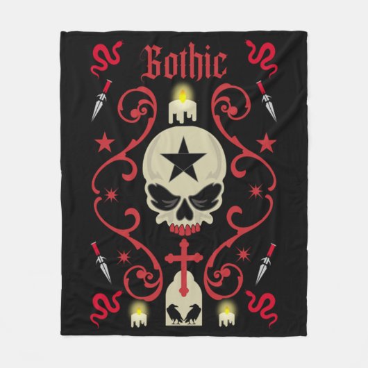 Couverture Polaire Goth Day Art gothique (Devant)