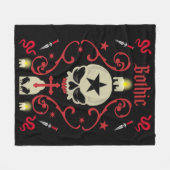 Couverture Polaire Goth Day Art gothique (Devant (Horizontal))