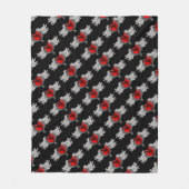 Couverture Polaire Goth Heart avec Ange Ailes Blanche en polaire (Devant)