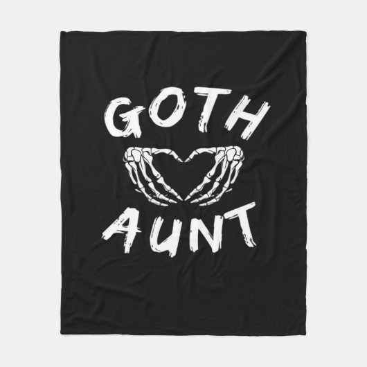 Couverture Polaire Goth Tante Funny Emo Tante Punk mignonne Squelette (Devant)