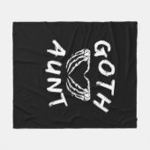 Couverture Polaire Goth Tante Funny Emo Tante Punk mignonne Squelette (Devant (Horizontal))