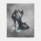 Couverture Polaire Goth Vogue Grunge | Turquoise Splash Stiletto haut (Devant)