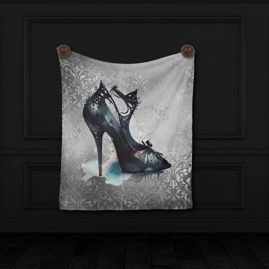 Couverture Polaire Goth Vogue Grunge | Turquoise Splash Stiletto haut