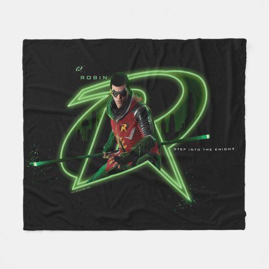 Couverture Polaire Gotham Knights Robin en logo (Devant (Horizontal))