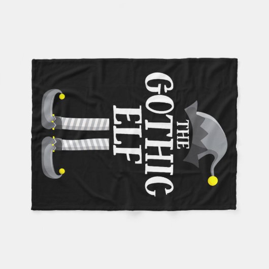 Couverture Polaire Gothic Black Elf Matching Family Group Christmas P (Devant (Horizontal))