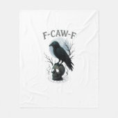 Couverture Polaire Gothic Crow F Caw F Raven Skull Halloween Graphic (Devant)