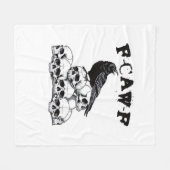 Couverture Polaire Gothic Crow F Caw F Raven Skull Halloween Graphic (Devant (Horizontal))