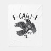 Couverture Polaire Gothic Funny F Caw F Crow Aesthetic Casual Look (Devant)