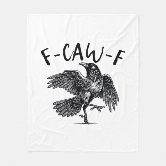 Couverture Polaire Gothic Funny F Caw F Crow Aesthetic Casual Look (Devant)