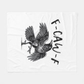 Couverture Polaire Gothic Funny F Caw F Crow Aesthetic Casual Look (Devant (Horizontal))