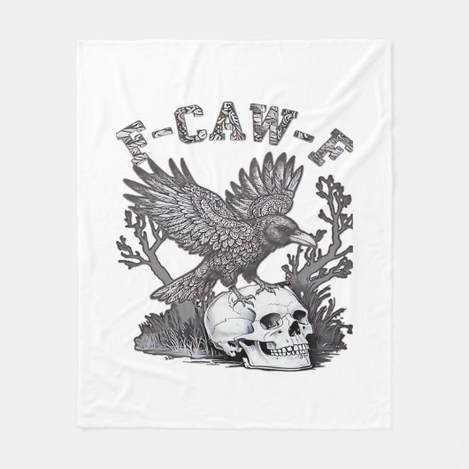 Couverture Polaire Gothic Funny F-Caw-F Humor Crow Essential Retro St (Devant)