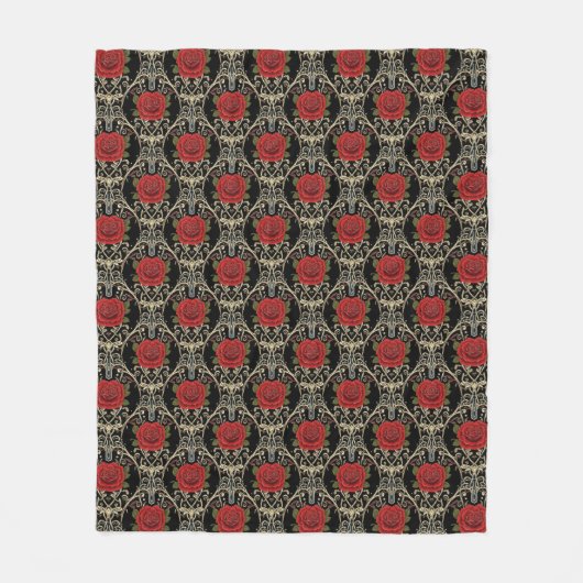 Couverture Polaire Gothic Roses Pattern (Devant)