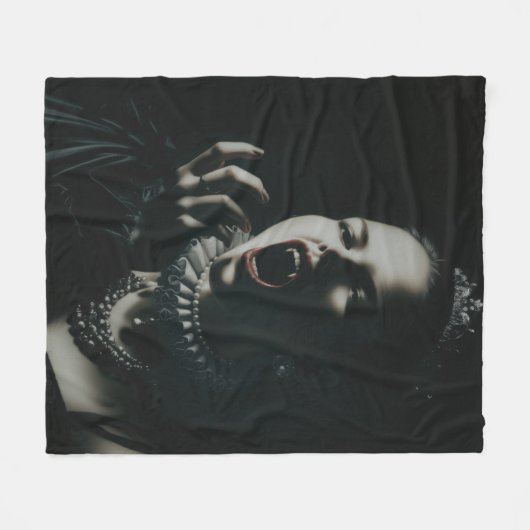 Couverture Polaire Gothic Vampire Queen Throw Blanket – Dark Fantasy (Devant (Horizontal))