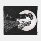 Couverture Polaire Gothique Emo Enfants Kiss Valentine's Day (Devant (Horizontal))