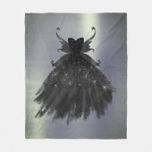 Couverture Polaire Gothique Fairy Black Gown | Vampy Glam Goth Sheen (Devant)