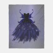 Couverture Polaire Gothique Fairy Indigo Gown | Fleur royale violet p (Devant)