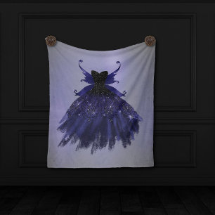 Couverture Polaire Gothique Fairy Indigo Gown Fleur royale violet p