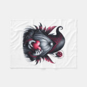 Couverture Polaire Gothique Valentine Gnome (Devant (Horizontal))