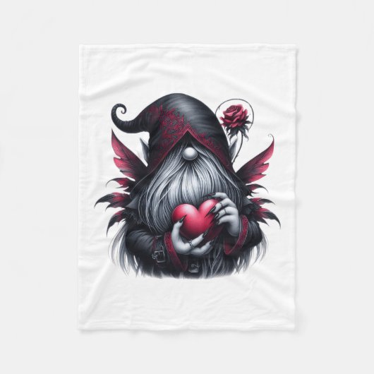 Couverture Polaire Gothique Valentine Gnome (Devant)