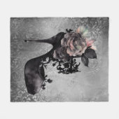 Couverture Polaire Gothique Vogue | Muet Pastel Rose de la mode Stile (Devant (Horizontal))