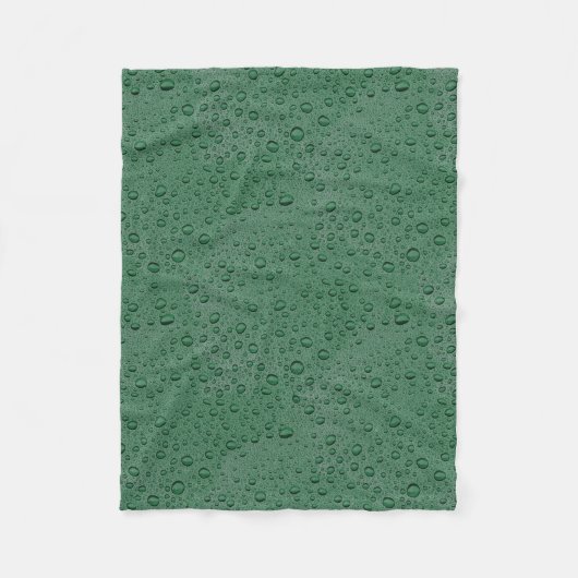 Couverture Polaire gouttelettes d'eau vertes (Devant)