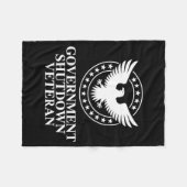 Couverture Polaire Government Shutdown Veteran Eagle Patriotic Litica (Devant (Horizontal))