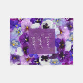 Couverture Polaire Grace Sur Grace Bible Verse Fleur violet (Devant (Horizontal))