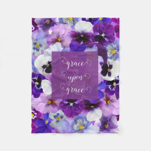 Couverture Polaire Grace Sur Grace Bible Verse Fleur violet (Devant)