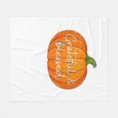 Couverture Polaire Grâces et bienheureux - Chute Citrouille Thanksgiv (Devant (Horizontal))
