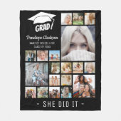 Couverture Polaire GRAD moderne 13 x collage photo Graduate Cadeau (Devant)