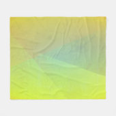 Couverture Polaire Gradation géométrique jaune moderne (Devant (Horizontal))