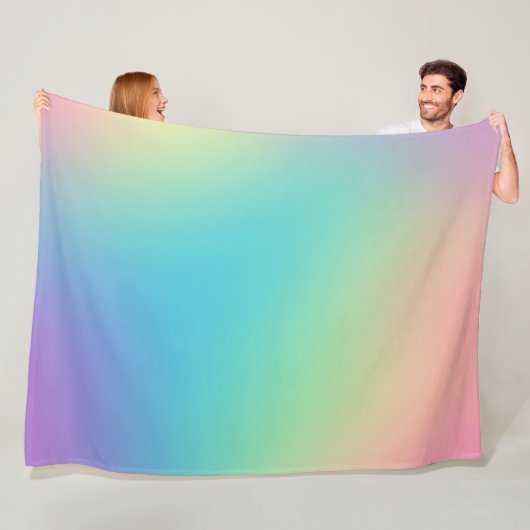 Couverture Polaire Gradient arc-en-ciel magnifique (En situation)