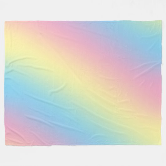 Couverture Polaire Gradient arc-en-ciel Pastel (Devant (Horizontal))