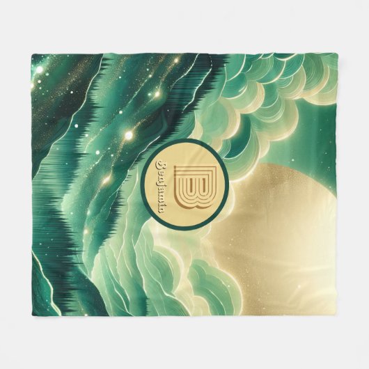 Couverture Polaire Gradient Emerald Kelly Parties scintillant verte M (Devant (Horizontal))