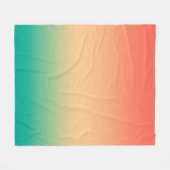 Couverture Polaire Gradient ombre corail blush beige vert doux bleu (Devant (Horizontal))