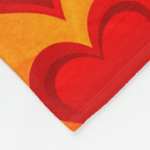 Couverture Polaire Gradients RED LOVE HEART + votre backgr. & idées (Coin)