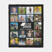 Couverture Polaire Graduate 18 Photo Collage Grad Casquette Année Noi (Devant)