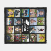 Couverture Polaire Graduate 18 Photo Collage Grad Casquette Année Noi (Devant (Horizontal))