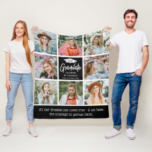 Couverture Polaire Graduate Keepsaké 8 Photo Collage & Citation Cadea