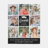 Couverture Polaire Graduate Keepsaké 8 Photo Collage & Citation Cadea (Devant)